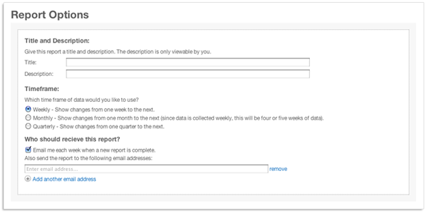 custom reporting options