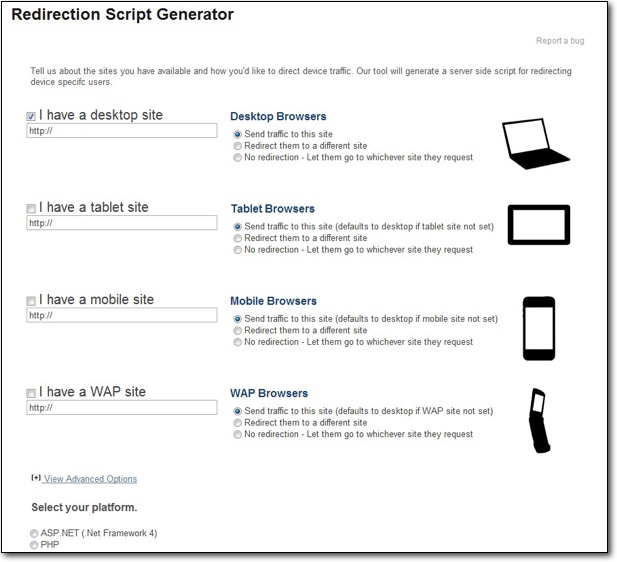 Mobile Redirection Tool