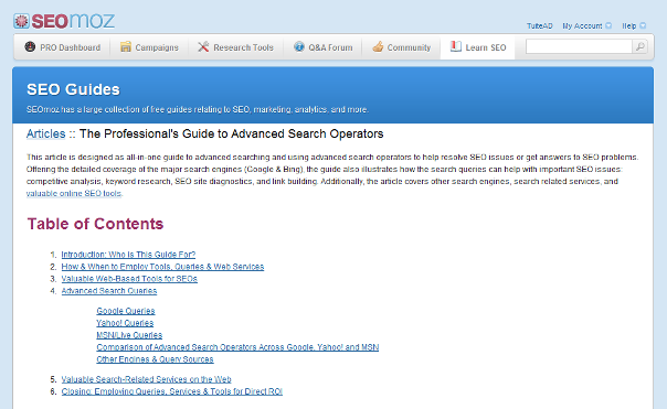 Advanced Search Operators