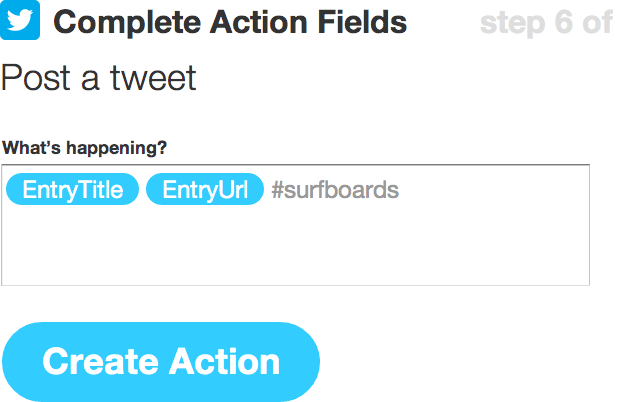IFTTT Twitter entry