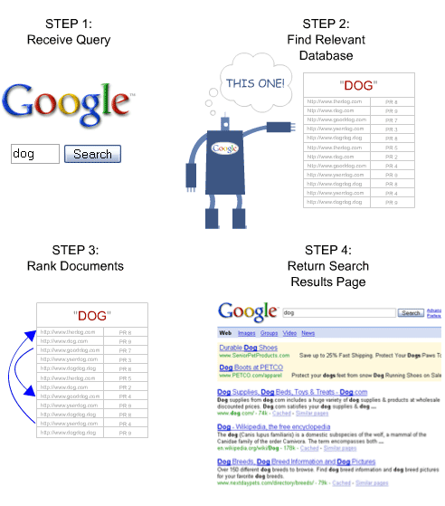 Search Engine Database Retrieval Process