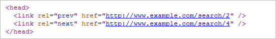 Rel=Prev sample code