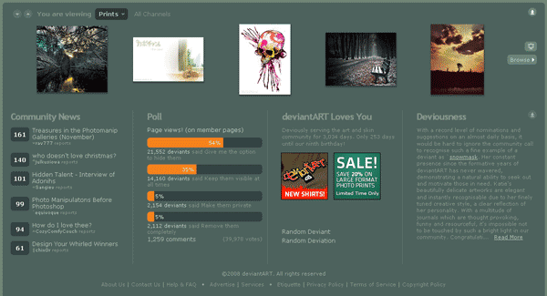 DeviantArt.com Footer Links