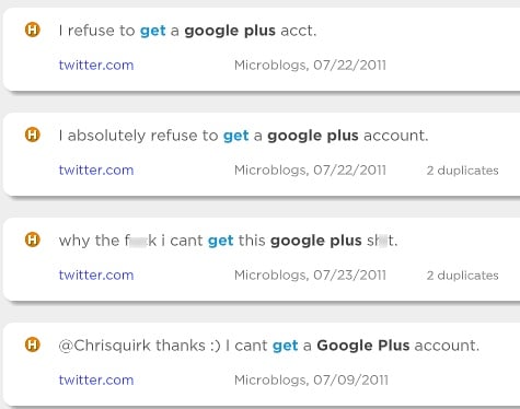 People don't get, can't get, or refuse to get Google Plus