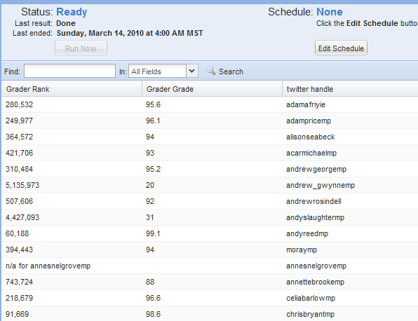 Gather Grader information using Mozenda