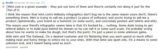 Comment about Mint.com on Reddit