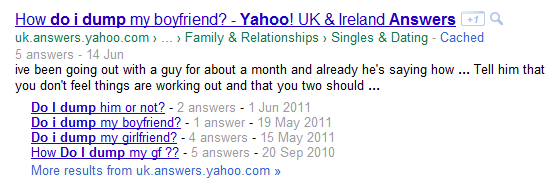 Multiple yahoo answers