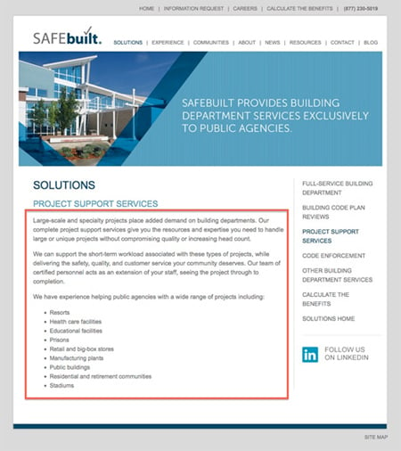 SAFEbuilt Foundational Page Old Example