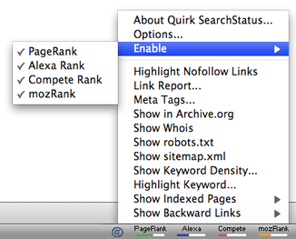 SearchStatus Toolbar