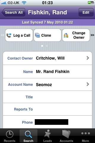 Salesforce for the iPhone