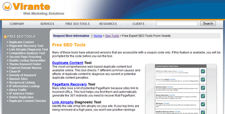 Virante's Free SEO Tools