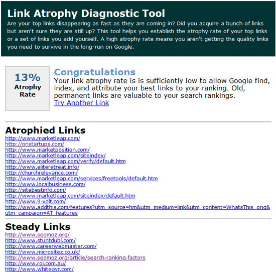 Virante's Link Atrophy Tool