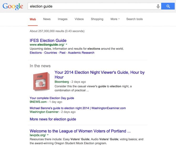 local search results election guide